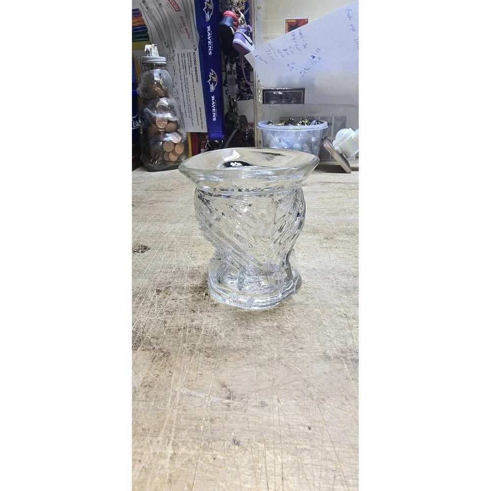 Vintage 1979-80 Avon Paul Revere Clear Votive Candleholder/Glass Cup